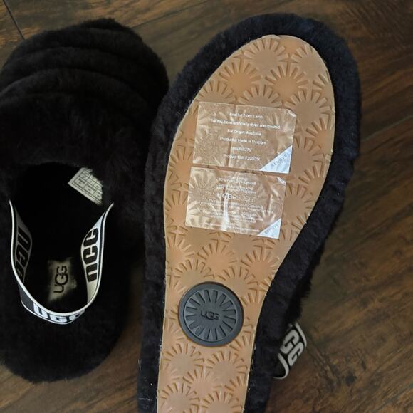 UGG Midnight Black Plush Slippers - Picture 5 of 6